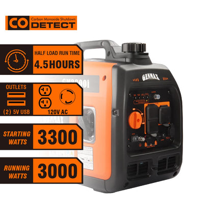 GENMAX Generator，EPA Compliant, Eco-Mode Feature, Ultra Lightweight for Backup Home Use & Camping