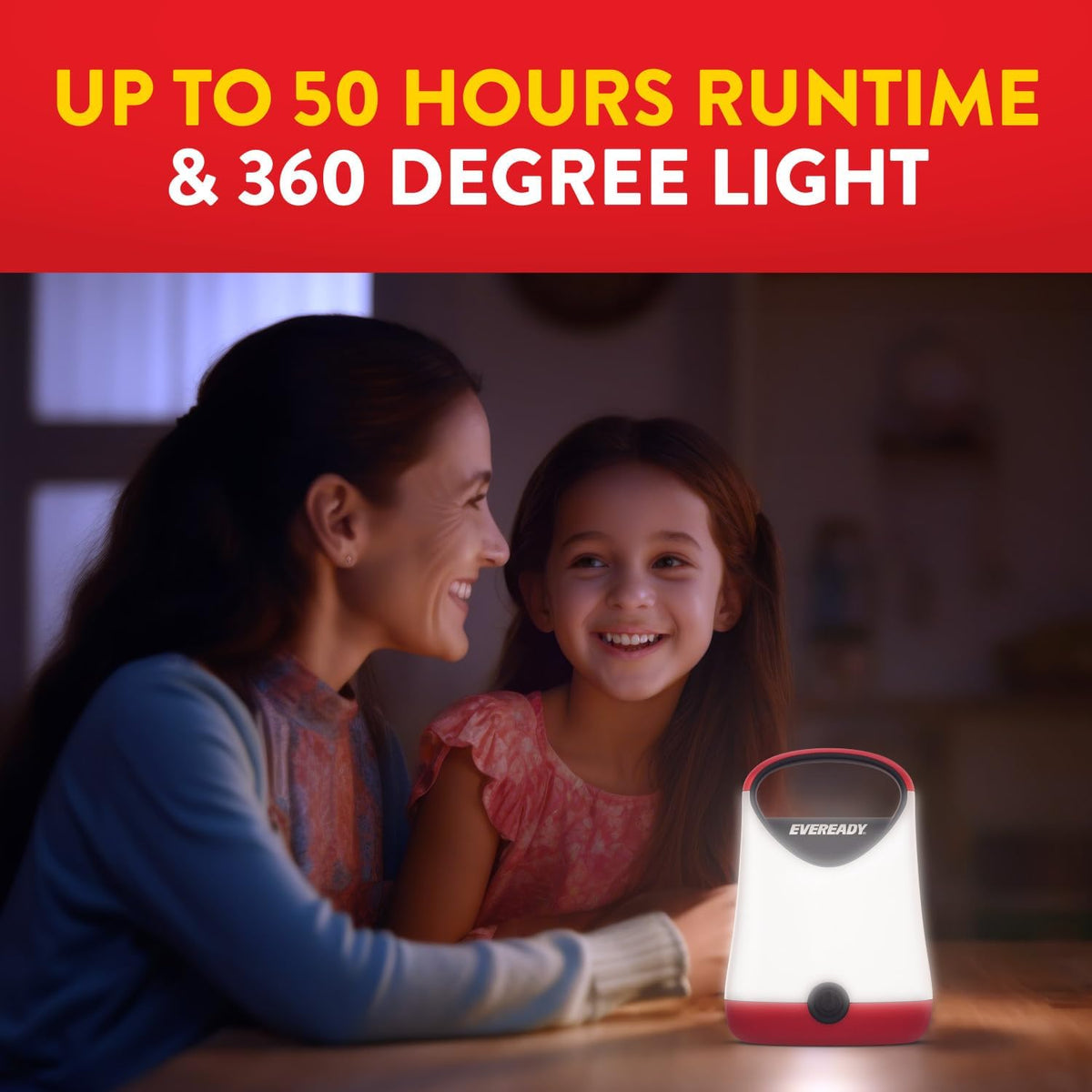 Eveready LED Camping Lantern X-250, 2-Pack, Water-Resistant, 100-Hour Runtime