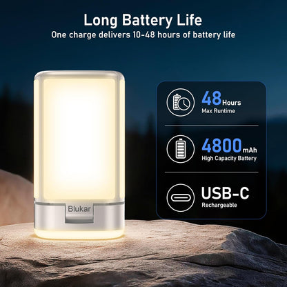 Blukar 116-LED Rechargeable Camping Lantern, Warm Gray