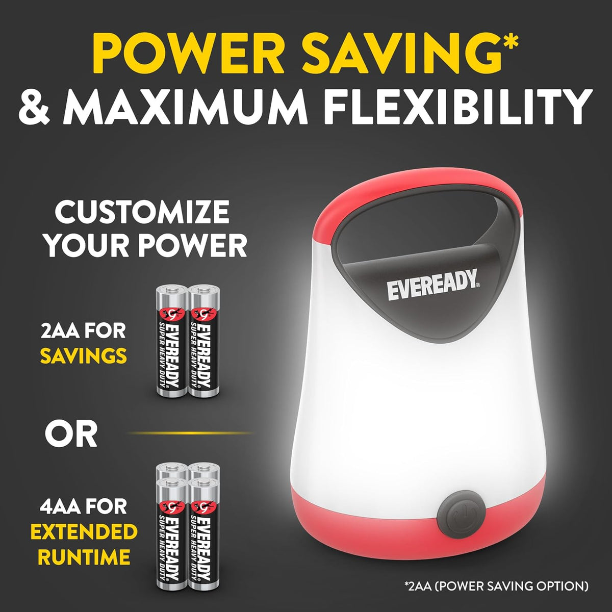 Eveready LED Camping Lantern X-250, 2-Pack, Water-Resistant, 100-Hour Runtime