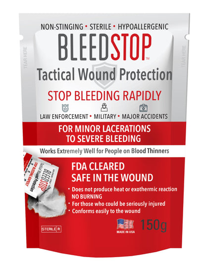 BleedStop First-Aid Powder, 4 × 15 g Pouches