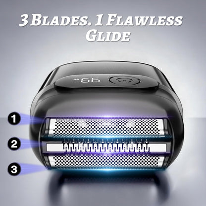 Electric Foil Shaver for Men, Compact 3D Floating Shaving Heads, Electric Razor for Men, IPX8 Waterproof, USB-C Fast Energy, 90-Min Runtime, LED Display, Wet/Dry, Travel Lock Father's Day Gunmetal