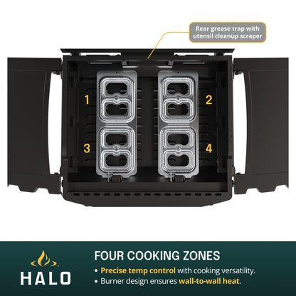 HALO Elite4B Outdoor Griddle, 4-Burner, 720 sq. in. Wind-Resistant Propane Cooking Surface