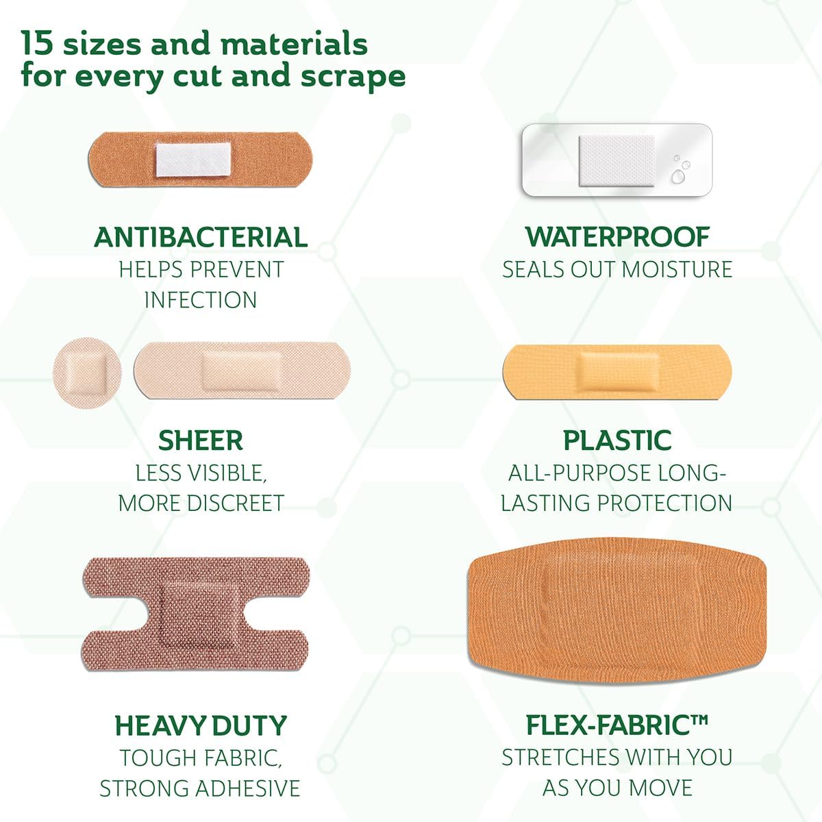 CURAD Assorted Adhesive Bandages, 300 Count, 6 Styles
