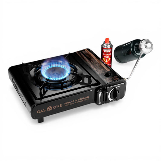 GasOne GS-3400P Dual-Fuel Propane/Butane Camping Stove with Carrying Case