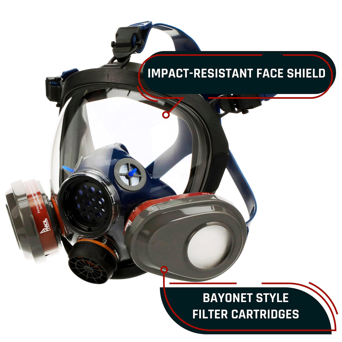 Parcil Distribution Full-Face Respirator and Filter Options