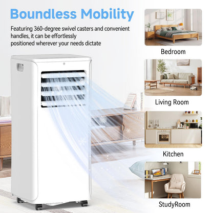 Portable Air Conditioner, 3-in-1 8500 BTU AC Unit with Fan & Dehumidifier – Quiet Cooling for Bedroom, Home Office up to 450 sq.ft, Includes Complete Window Mount Kit