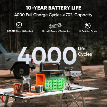 Jackery Explorer 1000 v2 Portable Power Station,1070Wh LiFePO4 Battery,1500W AC/100W USB-C Output, 1 Hr Fast Charge, Solar Generator for Camping,Emergency, RV, Off-Grid Living(Dune White)