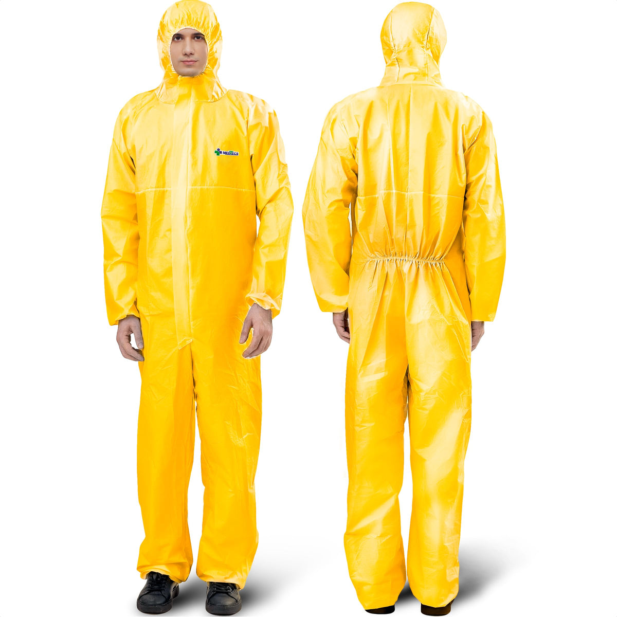 Medtecs Disposable Coverall Suits, Medical Protective PPE, 6 Sizes