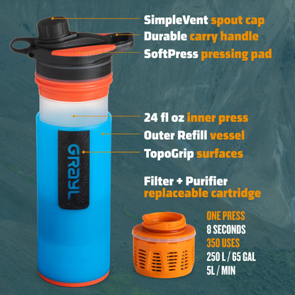 GRAYL GeoPress 24 oz Water Purifier Bottle