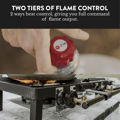GasOne High-Pressure Propane Burner with Heat Shield & Guard for Outdoor Cooking