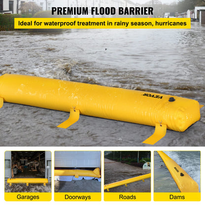 Flood Barriers, 4-Pack Sandbag Alternative, 4 ft × 6 in. Water Barriers