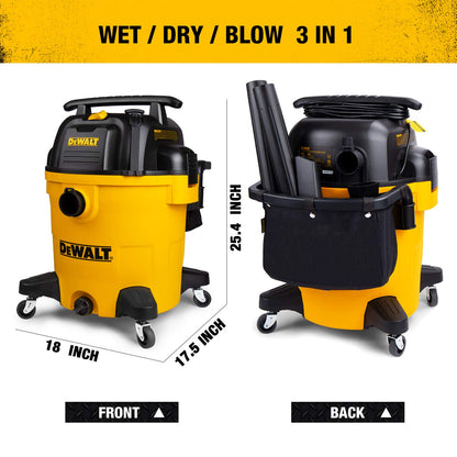 DEWALT DXV05P 5-Gallon Wet/Dry Vac, 4 Peak HP, 1-7/8-Inch Hose, Yellow