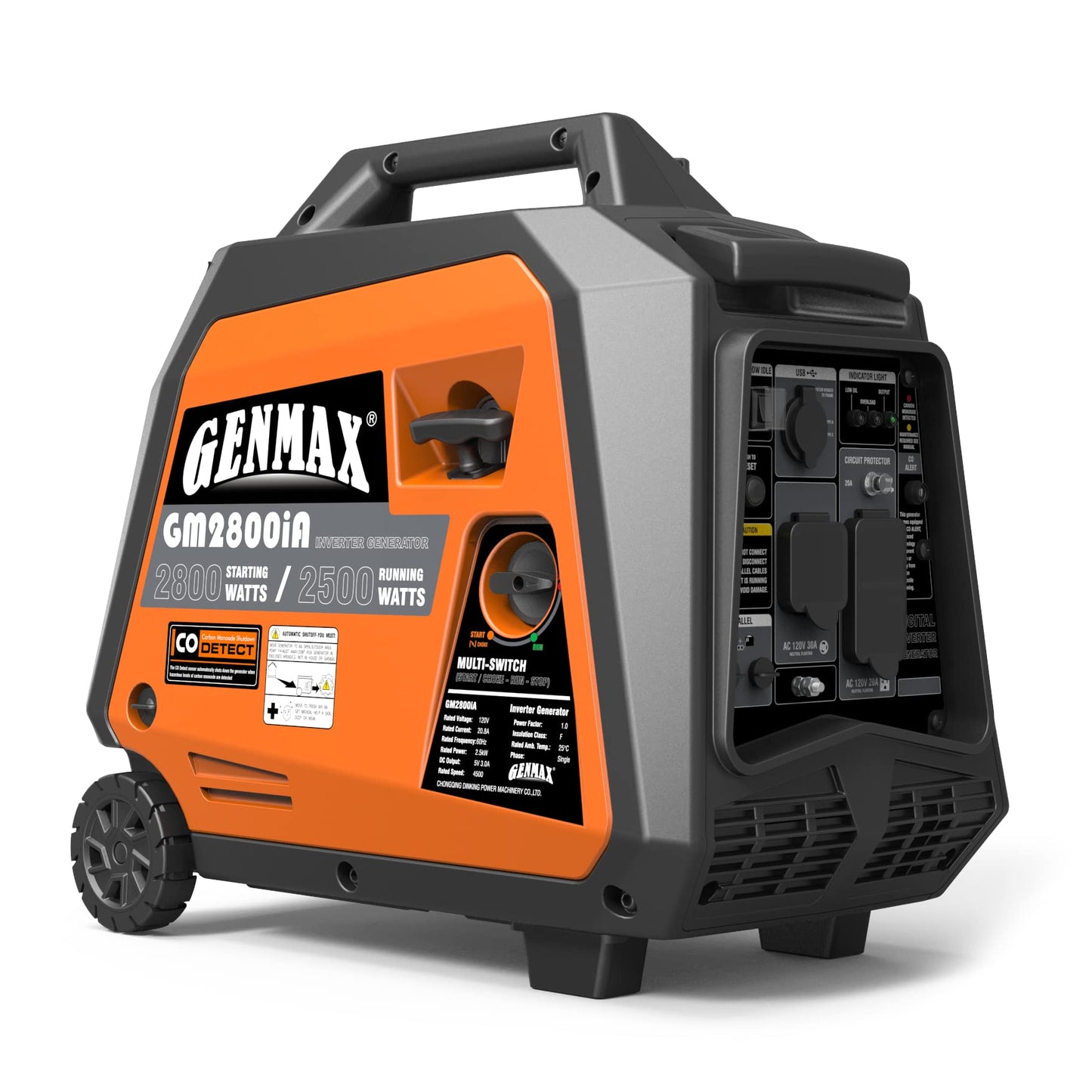 GENMAX Generator，EPA Compliant, Eco-Mode Feature, Ultra Lightweight for Backup Home Use & Camping