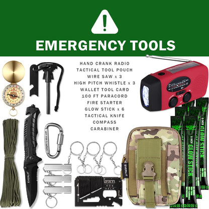 EVERLIT 72-Hour Emergency Bug Out Bag Survival Kit for Earthquakes, Hurricanes & Floods