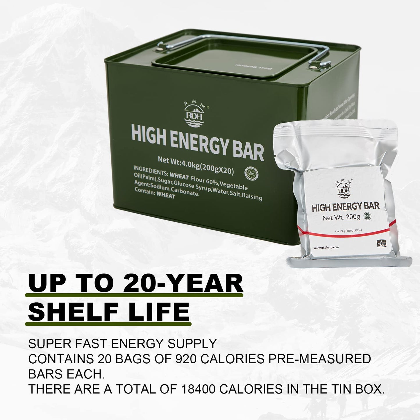 Emergency Food Ration Bars, Chocolate Flavor Survival Tabs Supply for Outdoor Camping Emergency Snowstorm Earthquake Disaster Preparedness Kit With Long Self Life 12 Count