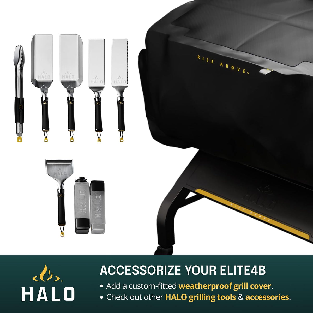 HALO Elite4B Outdoor Griddle, 4-Burner, 720 sq. in. Wind-Resistant Propane Cooking Surface