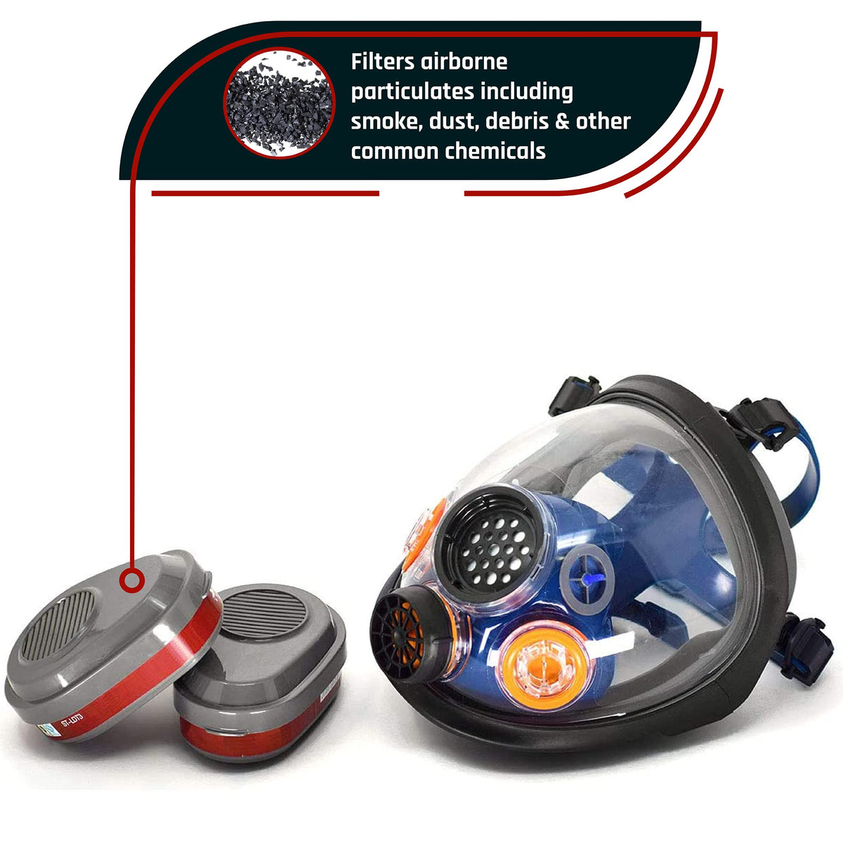 Parcil Distribution Full-Face Respirator and Filter Options