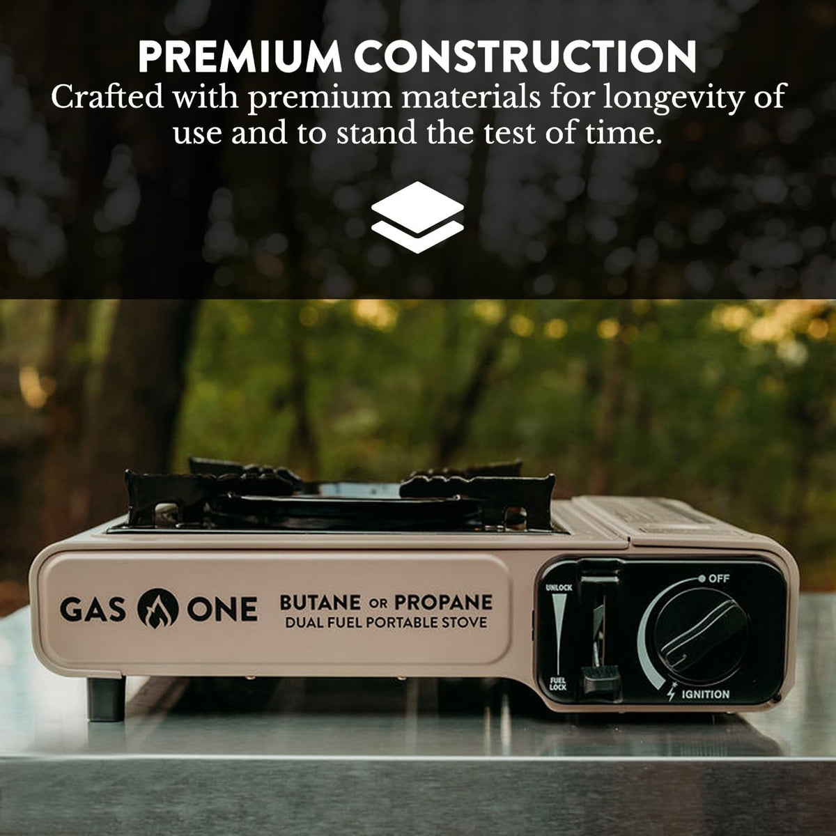 GasOne GS-3400P Dual-Fuel Propane/Butane Camping Stove with Carrying Case