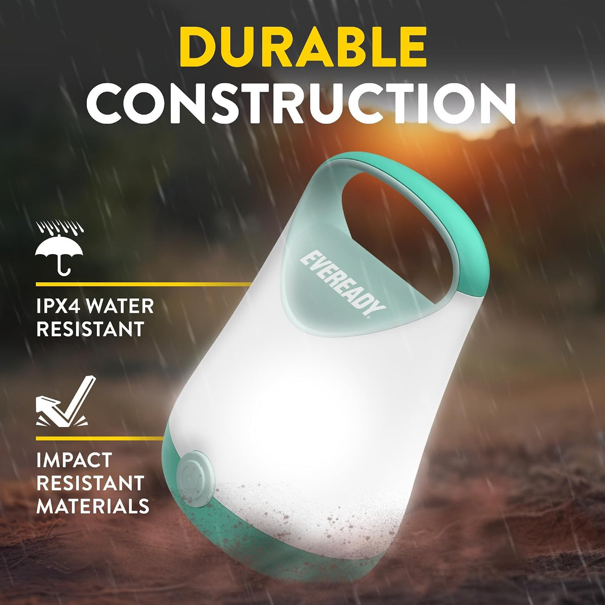 Eveready LED Camping Lantern X-250, 2-Pack, Water-Resistant, 100-Hour Runtime