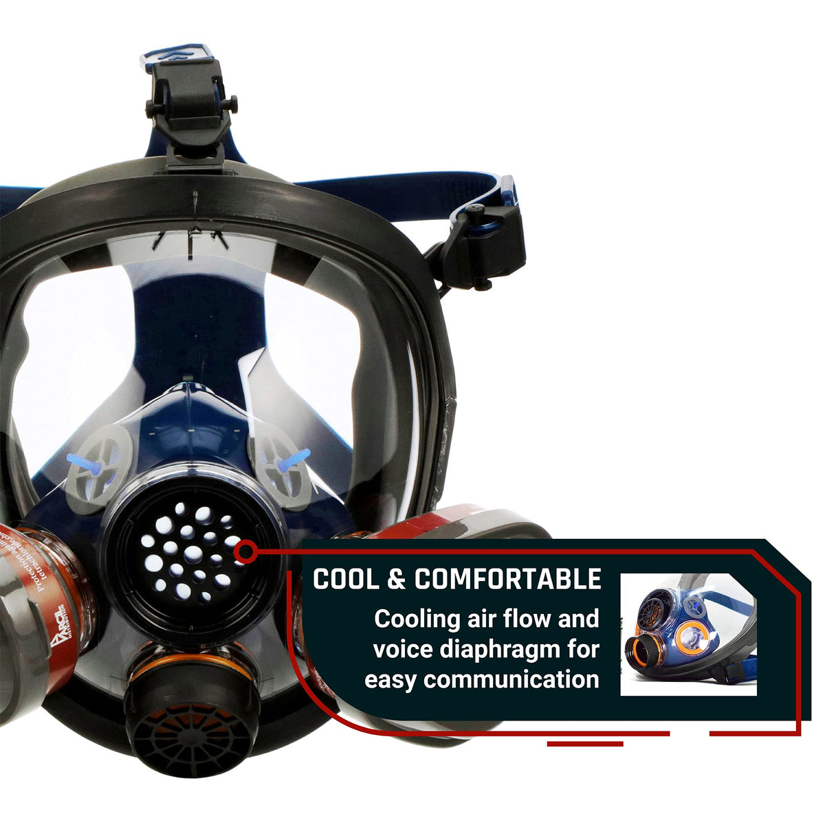 Parcil Distribution Full-Face Respirator and Filter Options