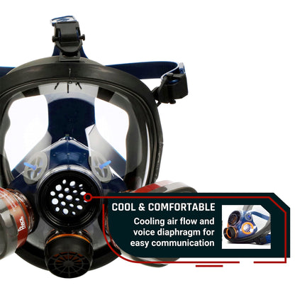 Parcil Distribution Full-Face Respirator and Filter Options