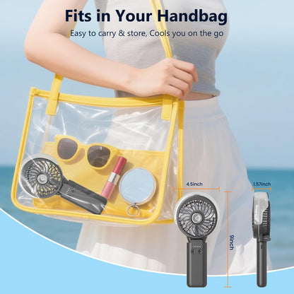 HandFan 5200mAh Rechargeable Handheld Misting Fan, Portable Mister, Royal Blue