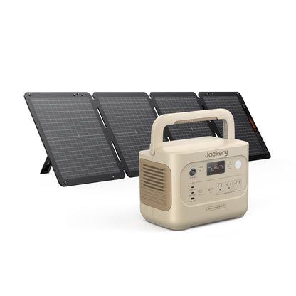 Jackery Explorer 1000 v2 Portable Power Station,1070Wh LiFePO4 Battery,1500W AC/100W USB-C Output, 1 Hr Fast Charge, Solar Generator for Camping,Emergency, RV, Off-Grid Living(Dune White)