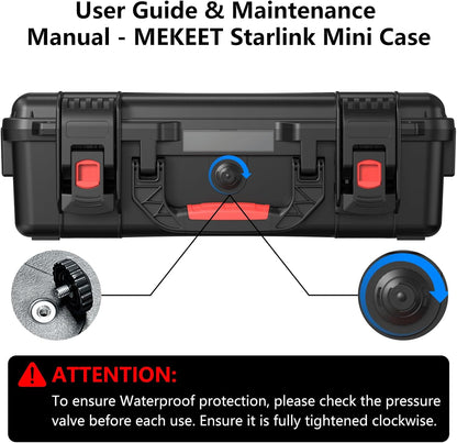 Starlink Mini Case, Waterproof Hard case Fits Star Link Mini Dish, Portable Shoulder Dual Carry Options with Precision Cut Foam For Starlink Accessories,Ideal for Travel and Camping