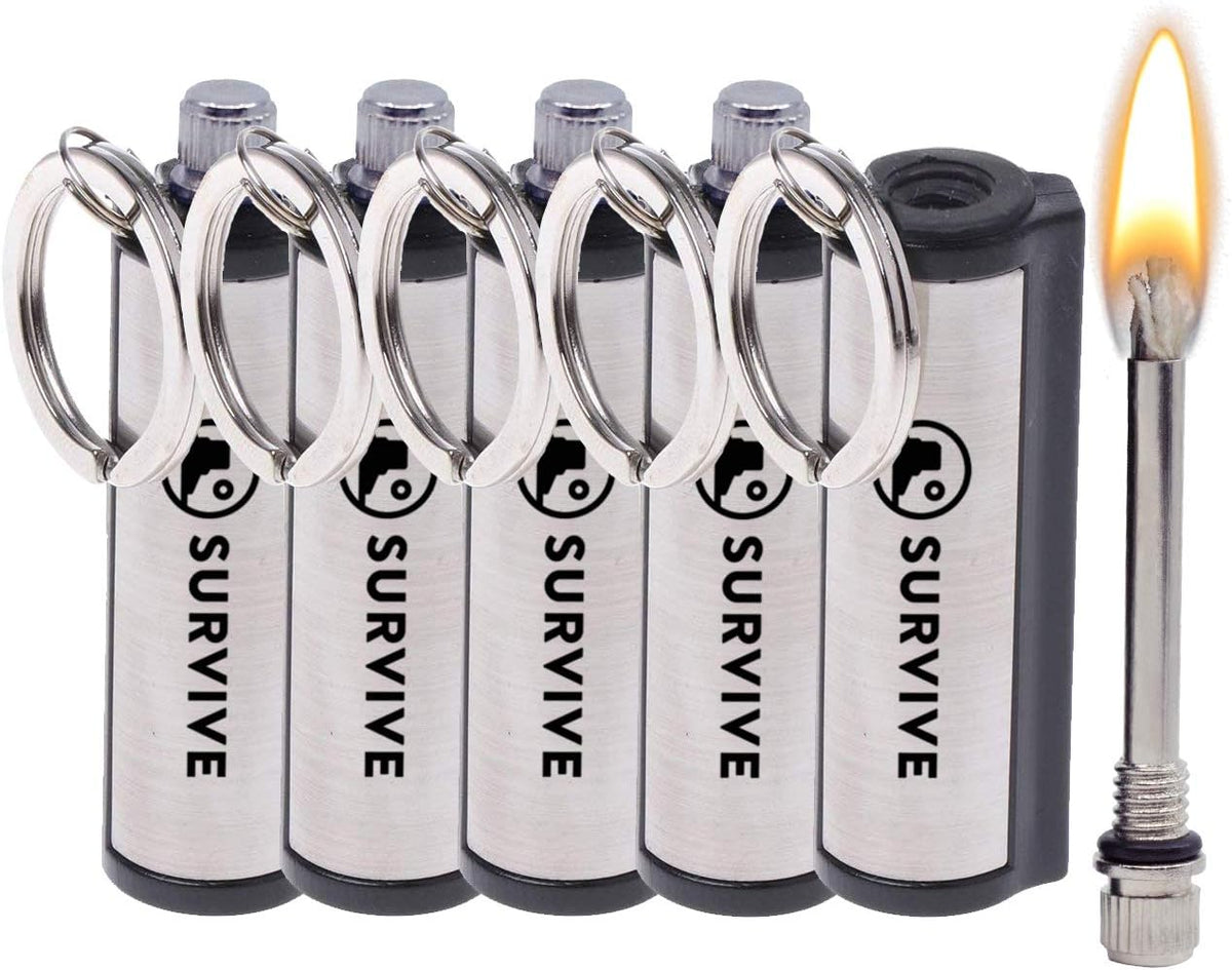 Permanent Match Fire Starter Keychain, Pack of 5