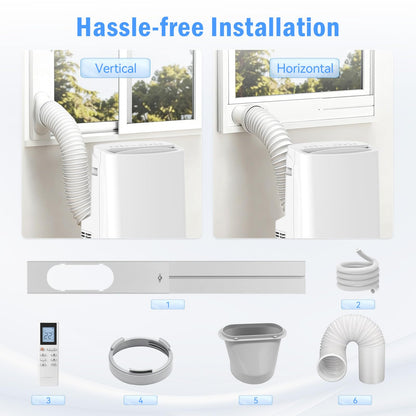 Portable Air Conditioner, 3-in-1 8500 BTU AC Unit with Fan & Dehumidifier – Quiet Cooling for Bedroom, Home Office up to 450 sq.ft, Includes Complete Window Mount Kit