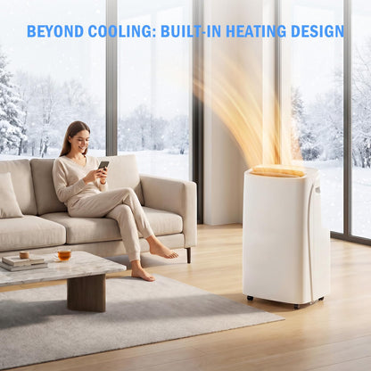 Portable Air Conditioner, 3-in-1 8500 BTU AC Unit with Fan & Dehumidifier – Quiet Cooling for Bedroom, Home Office up to 450 sq.ft, Includes Complete Window Mount Kit