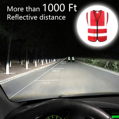 Reflective Safety Vest for Men Women Construction Vest ANSI Standard AP1