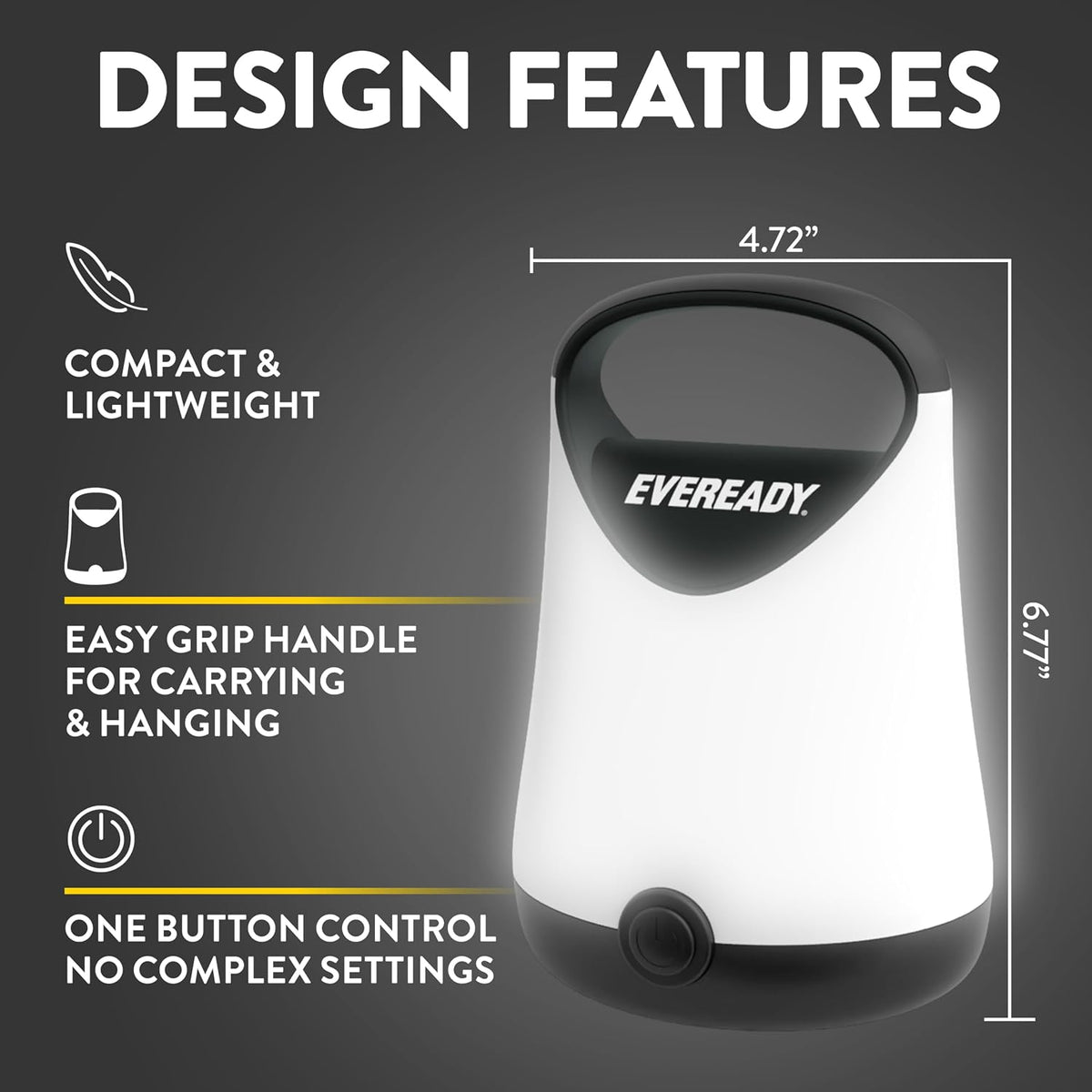 Eveready LED Camping Lantern X-250, 2-Pack, Water-Resistant, 100-Hour Runtime