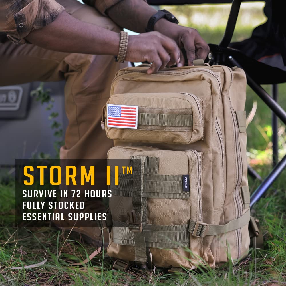EVERLIT 72-Hour Emergency Bug Out Bag Survival Kit for Earthquakes, Hurricanes & Floods