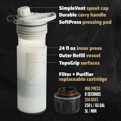 GRAYL GeoPress 24 oz Water Purifier Bottle