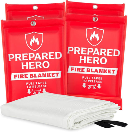 Prepared Hero Emergency Fire Blanket, Kitchen & Home, 39 x 39 in, 2 Pack