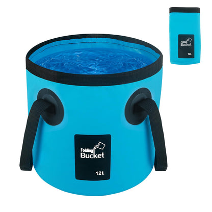 5 Gallon Collapsible Bucket with Handle, Car Wash Bucket Foldable Water Storage Container for Camping Fishing Beach Gardening, Portable Laundry Wash Basin for RV Cleaning Supplies Swamp Emergency Prep