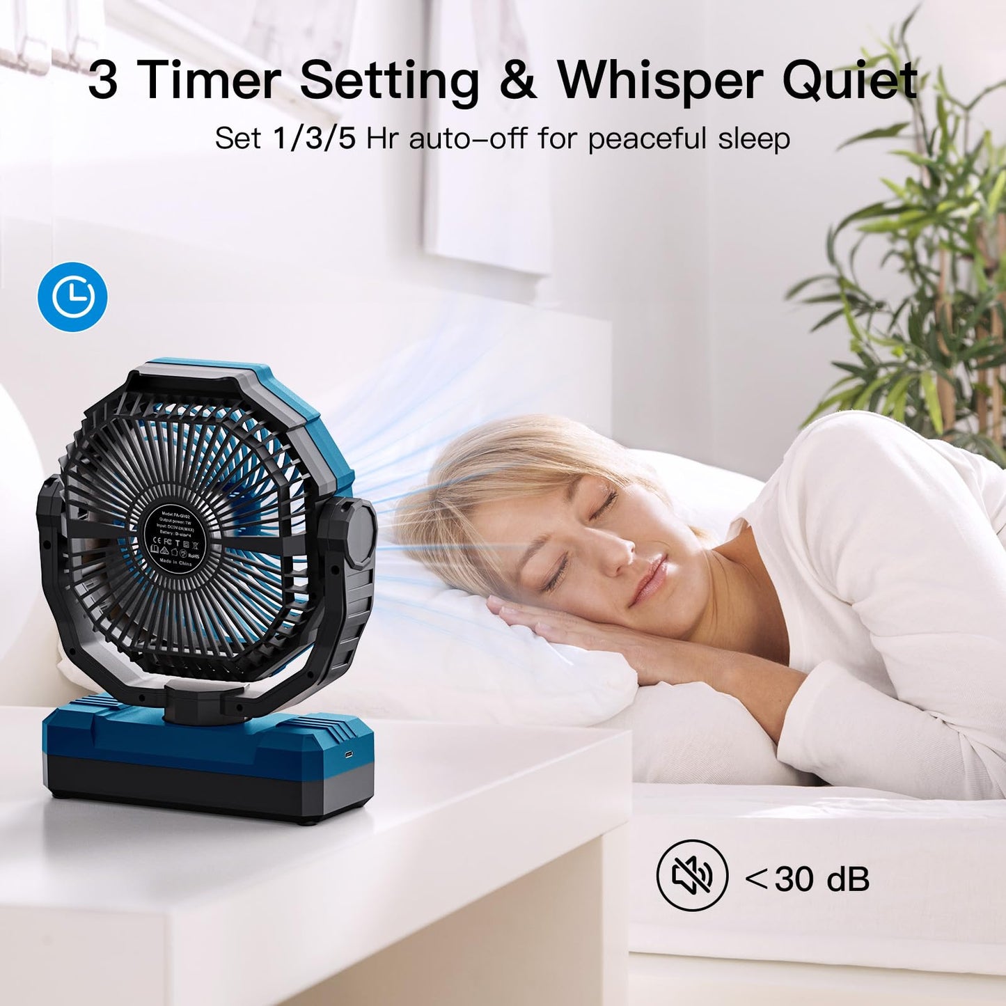 FRIZCOL 3-in-1 Camping Fan - Portable Fans Rechargeable - 24000mAh Battery Powered Fan with Light & Remote for Indoor, Outdoor, Tent, Travel, Fishing, Jobsite, Gifts for Men Dad Him - Orange
