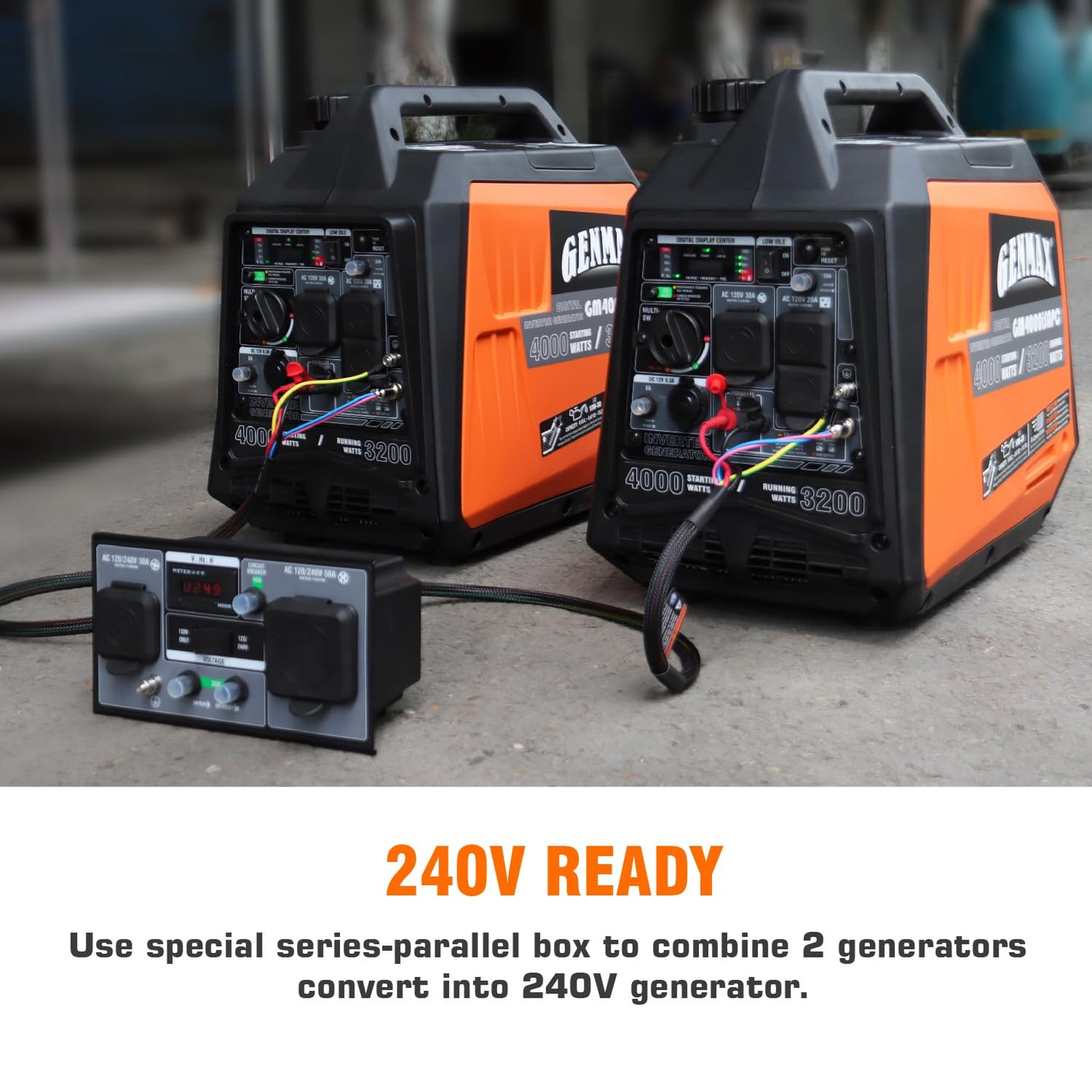GENMAX Generator，EPA Compliant, Eco-Mode Feature, Ultra Lightweight for Backup Home Use & Camping