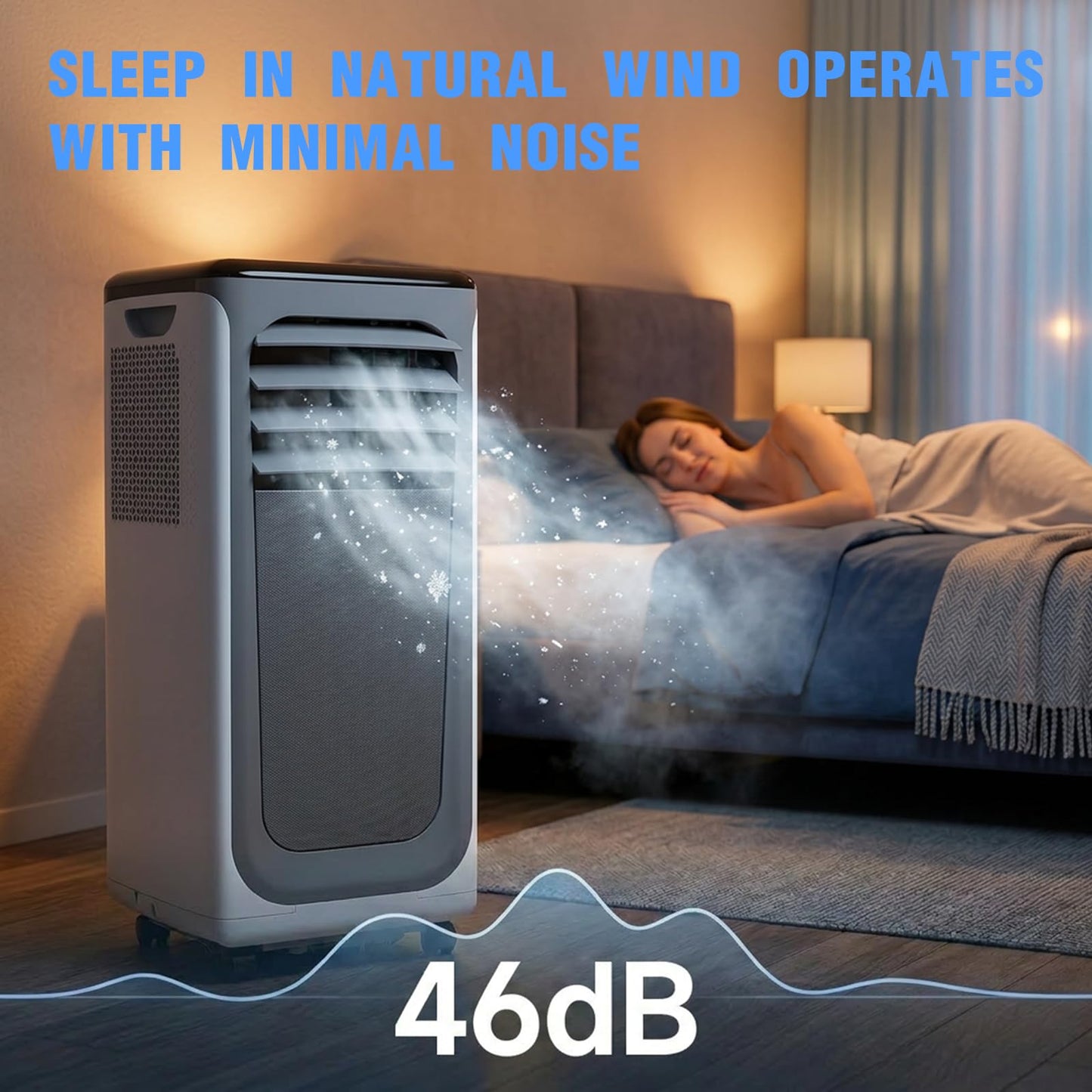 Portable Air Conditioner, 3-in-1 8500 BTU AC Unit with Fan & Dehumidifier – Quiet Cooling for Bedroom, Home Office up to 450 sq.ft, Includes Complete Window Mount Kit