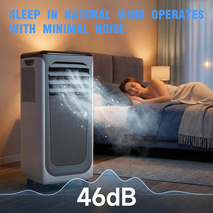 Portable Air Conditioner, 3-in-1 8500 BTU AC Unit with Fan & Dehumidifier – Quiet Cooling for Bedroom, Home Office up to 450 sq.ft, Includes Complete Window Mount Kit