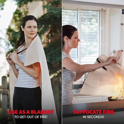 Prepared Hero Emergency Fire Blanket, Kitchen & Home, 39 x 39 in, 2 Pack