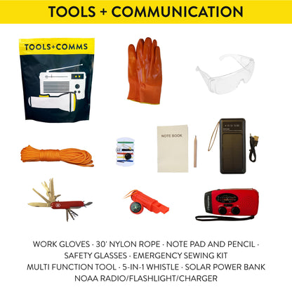 Complete Earthquake Bag - 3 Day Emergency kit for Earthquakes, Hurricanes, Wildfires, Floods + Other disasters