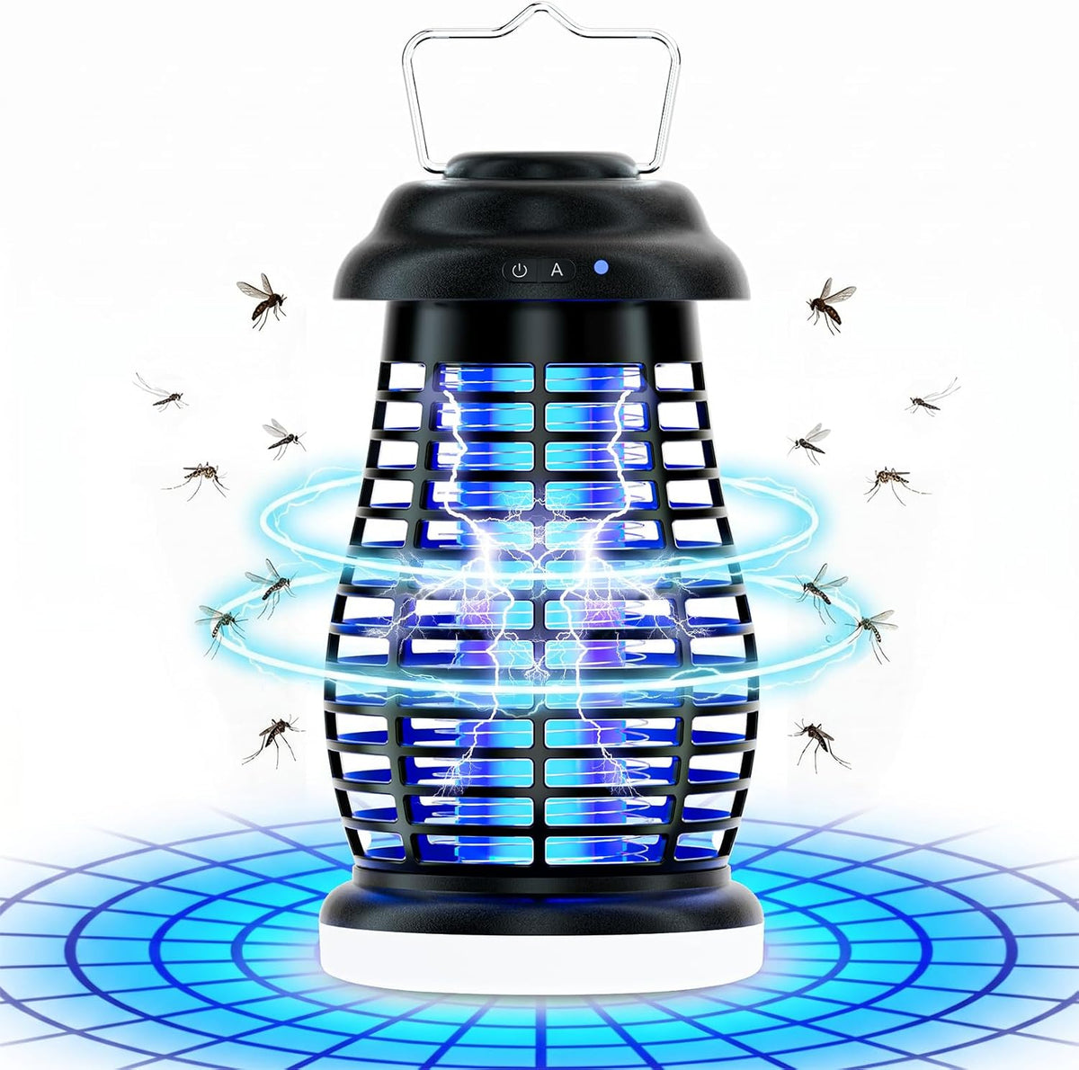 Cordless 4200V Rechargeable Bug Zapper, Portable Fly & Mosquito Trap