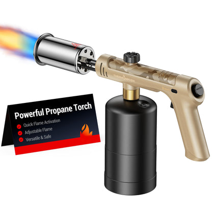 ThermoMaven Propane Torch Gun, One-Touch Max Fire Flame Thrower, Silver