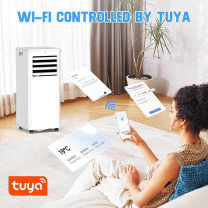 Portable Air Conditioner, 3-in-1 8500 BTU AC Unit with Fan & Dehumidifier – Quiet Cooling for Bedroom, Home Office up to 450 sq.ft, Includes Complete Window Mount Kit