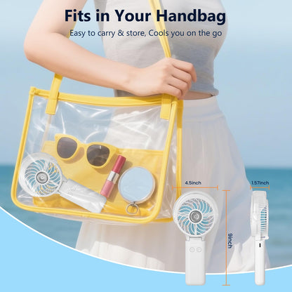 HandFan 5200mAh Rechargeable Handheld Misting Fan, Portable Mister, Royal Blue