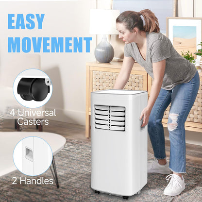 Portable Air Conditioner, 3-in-1 8500 BTU AC Unit with Fan & Dehumidifier – Quiet Cooling for Bedroom, Home Office up to 450 sq.ft, Includes Complete Window Mount Kit