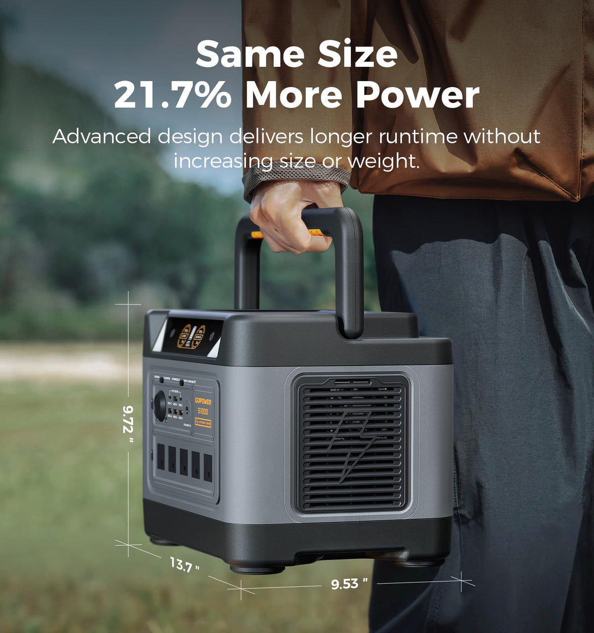 UDPOWER S1200 Solar Generator Kit, 1190Wh, 1200W, with 120W Panel